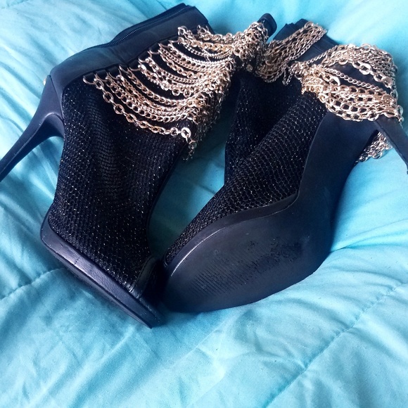 Open toe Chain Boots - Picture 5 of 6
